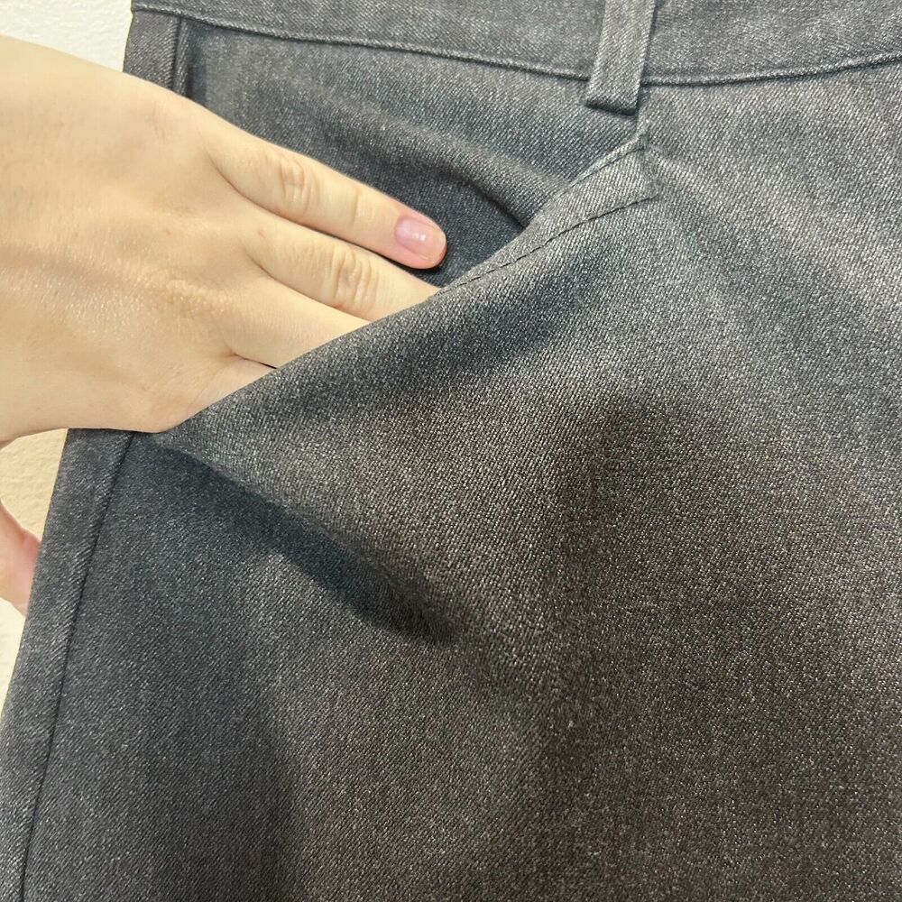 Talbots Petites Stretch Straight Leg High Rise Pants Dark Gray Women 10 - Picture 3 of 8